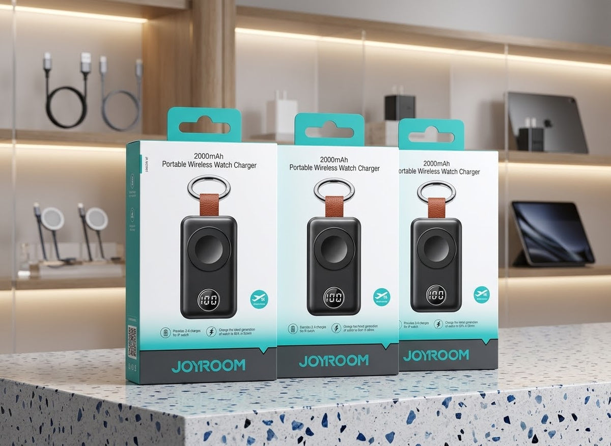 JOYROOM 2000mAh Portable Wireless Watch Charger with Key Ring
