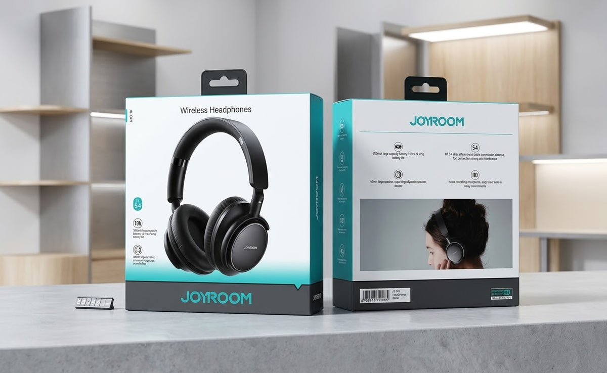 JOYROOM Wireless Over-Ear Headphones – Black
